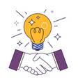 business people shake hands with an agreement vector image vector image