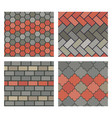 color tile pattern set surface seamless ornament vector image