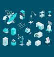 dental equipment isometric set vector image vector image