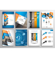 set of infographics flyer and brochure designs vector image