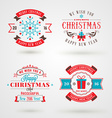 set of merry christmas and happy new year vector image