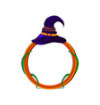 frame with halloween design vector image vector image