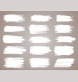 paint brush white ink grunge brush strokes vector image