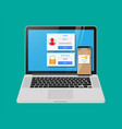 two steps authentication concept vector image