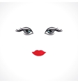 woman eyes and lips watercolor vector image vector image