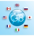 flags of the eight states vector image