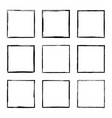 set hand drawn rectangle frame vector image