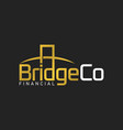 bridge corporation logo design template luxury vector image vector image