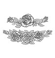 floral pattern with flowers and leaves roses vector image