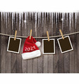 merry christmas and new year holiday background vector image