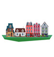 old vintage houses vector image