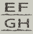 mountains silhouettes font vector image
