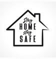 stay home line design vector image