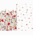 beautiful seamless floral pattern set flower vector image