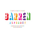 colorful font vector image vector image