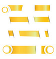 gold paper label with shadow vector image vector image