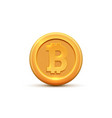 golden coin bitcoin sign symbol cryptocurrency vector image vector image