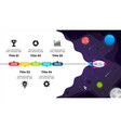 universe background startup infographic vector image vector image