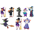 a group of witches vector image vector image