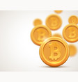 golden coin bitcoin sign symbol cryptocurrency vector image vector image