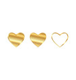 golden heart vector image