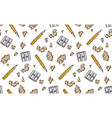 pencil sharpener seamless back to school fabric vector image