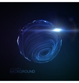 3d illuminated distorted sphere vector image