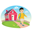 Boy Leaving Home Royalty Free Vector Image - VectorStock