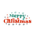 merry christmas quote retro wavy typography svg vector image