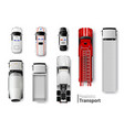 special vehicles top view set vector image vector image