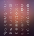 thin icon set 7 vector image vector image