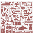 travel vacations beach resort set icons elements vector image