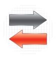 two arrows vector image vector image