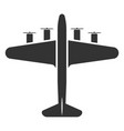 airplane symbol or aircraft black icon travel vector image