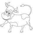 coloring book with cow for adults and children vector image