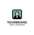 ghost logo design concept template vector image