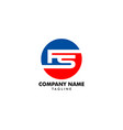 initial letter fs logo template design vector image