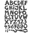 letters been eaten font set vector image