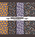 set of halloween backgrounds collection vector image