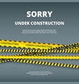 under construction page web site design template vector image