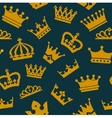 crown seamless pattern vector image vector image
