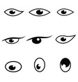 eyes icon set vector image