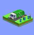 garbage collector truck vector image