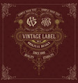 old vintage card with floral ornament vector image