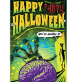 poster invite for halloween party vector image vector image