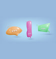 3d plastic speech bubble realistic set of cartoon vector image vector image