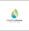healthy real estate logo home vector image vector image