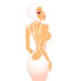 lady in white vector image