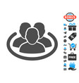social ring flat icon with free bonus elements vector image