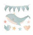 beautiful children set contain cute vector image